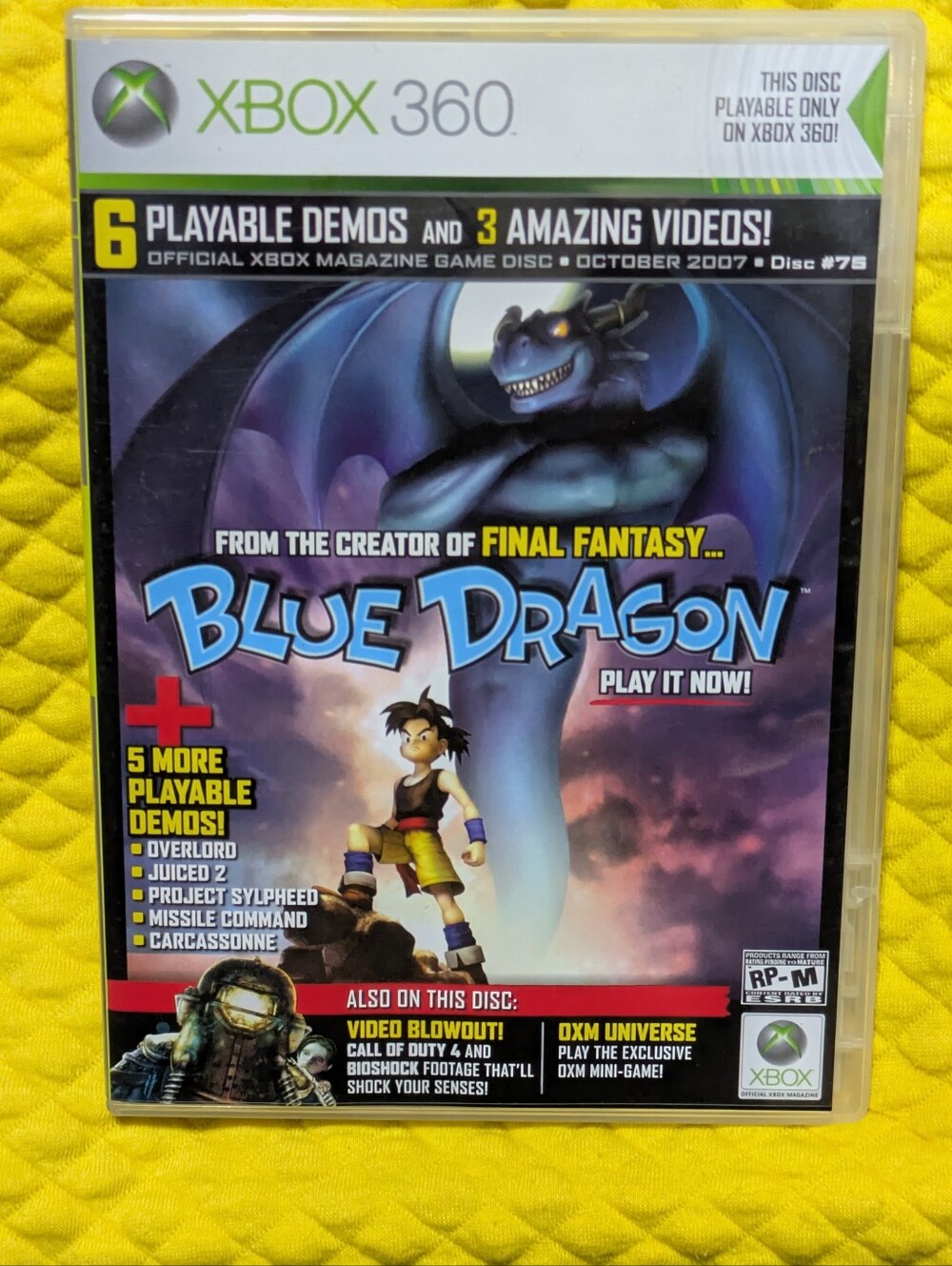 OXM Xbox Mag #75 Demos Blue Dragon Overlord Juiced 2 Project Sylpheed | NM